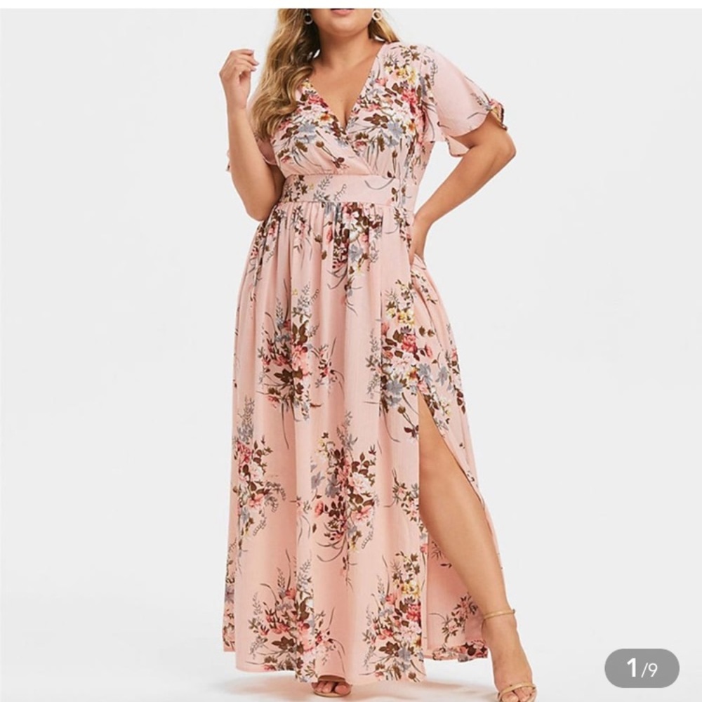 PLUS SIZE MIDI DRESS